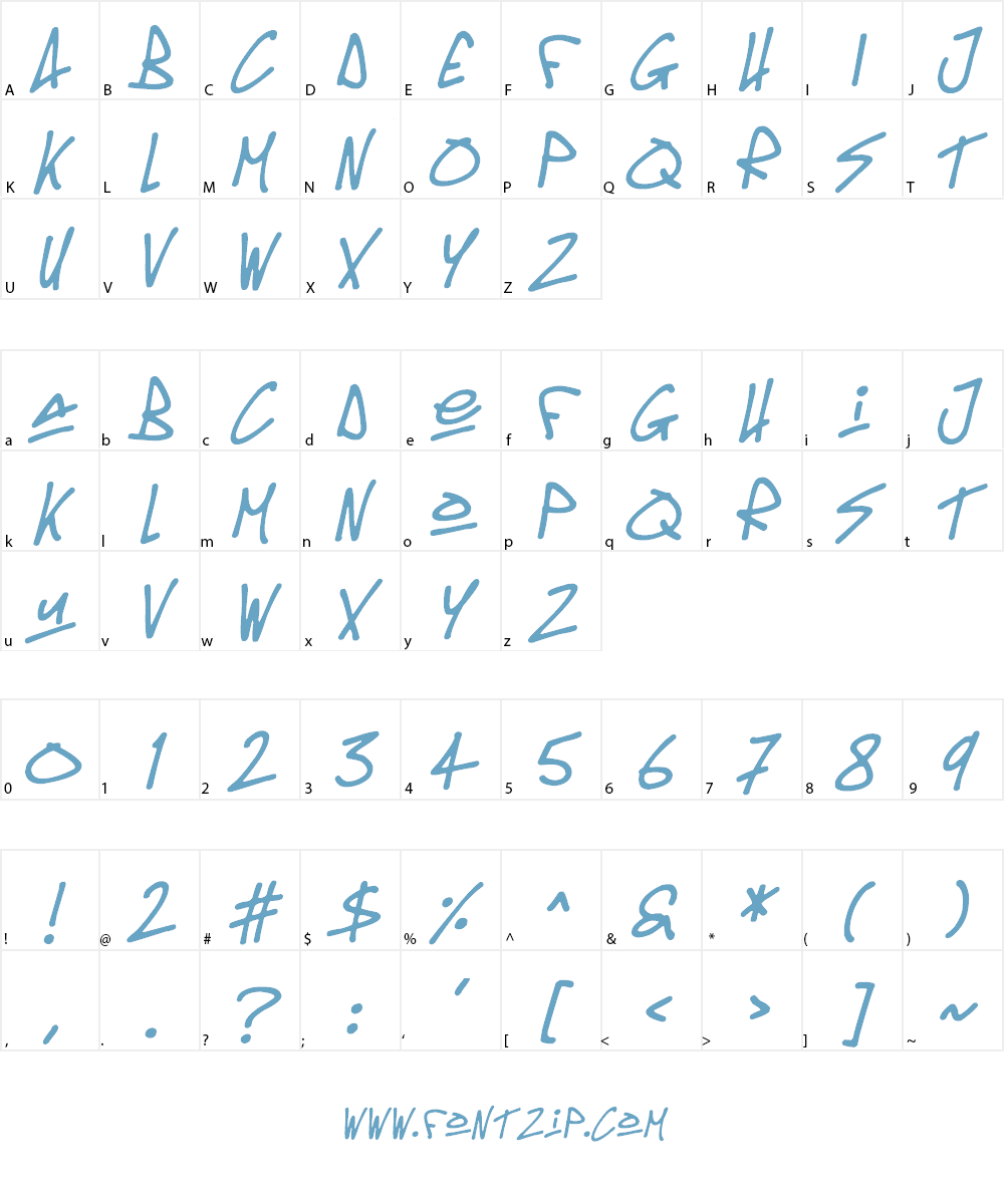 Oldschool Tag Font Character